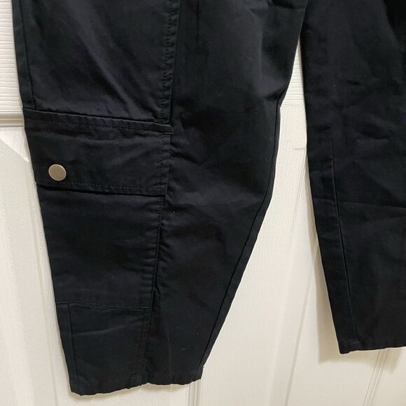 NEW Future Collective High Waisted Fold Over Cargo Pants Black Women's Sz 6 NWT - Picture 4 of 12